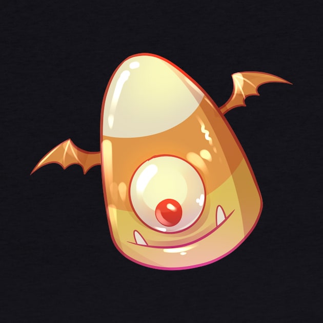 Cute Candy Corn Bat by Claire Lin